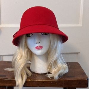 Croft and Barrow Red Cloche Hat